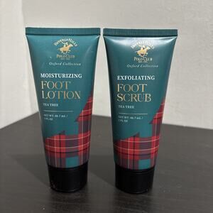Beverly Hills Polo Club Oxford Collectio Foot Lotion & Scrub Tea Tree 3oz NEW